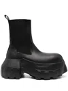 Rick Owens Black Hollywood Beatle Mega Tractor Chelsea Boots In Black