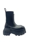 Rick Owens Beatle Bozo Tractors Ankle Boots In Black