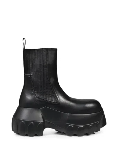 Rick Owens Beatle Mega Tractor Elasticated-side Chunky-sole Boots In Black