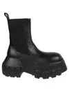 Rick Owens Beatle Mega Tractor Leather Boot In Black
