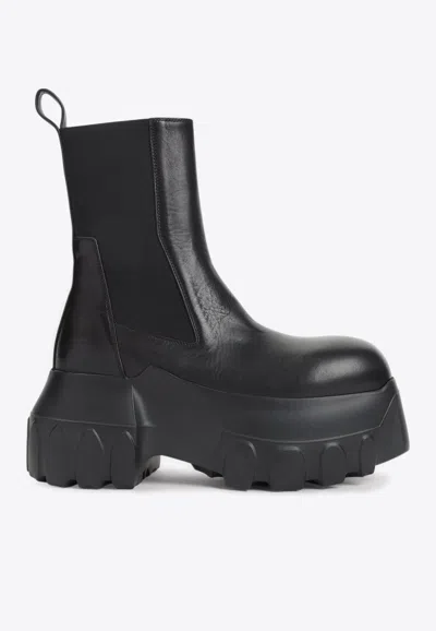 Rick Owens Beatle Mega Tractor Platform Boots In Black