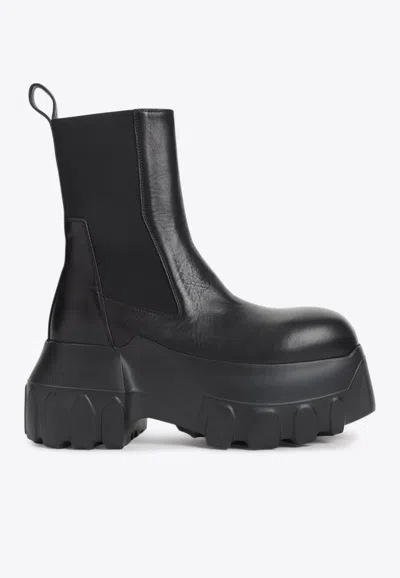 Rick Owens Beatle Mega Tractor Platform Boots In Black