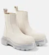 Rick Owens Beatle Tractor Leather Ankle Boots In Neutrals