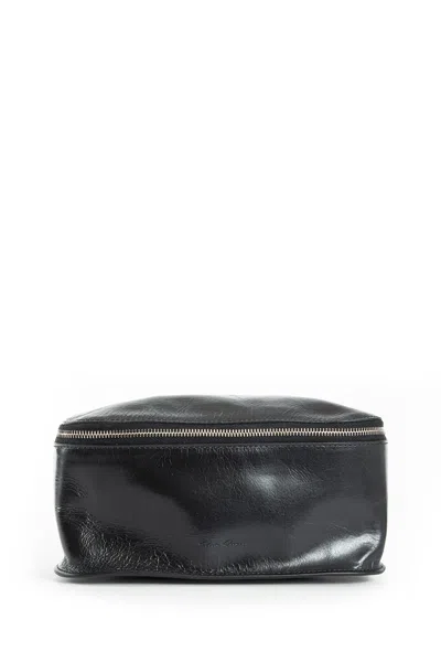 Rick Owens Beauty Case Medio In Pelle In Black