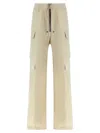 Rick Owens Wide-leg Cargobelas Pants With Adjustable Drawstring Waist In Beige