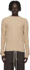 Rick Owens Beige Concordians Headon Pull Sweater In Nude