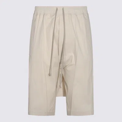 Rick Owens Beige Cotton Rick S Pods Shorts In Neutral