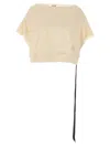 Rick Owens Beige Dagger Top In Beige