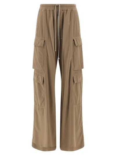 Rick Owens Beige Double Cargo Jumbo Belas Pants In Brown