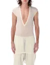 Rick Owens Off-white Hollywood Dylan T-shirt In Beige