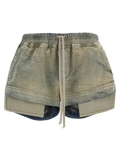 Rick Owens Beige Fog Boxers Shorts In Gray