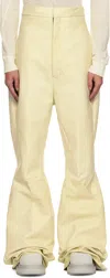 Rick Owens Beige Hollywood Dirt Bolan Leather Trousers In 81 Parchment