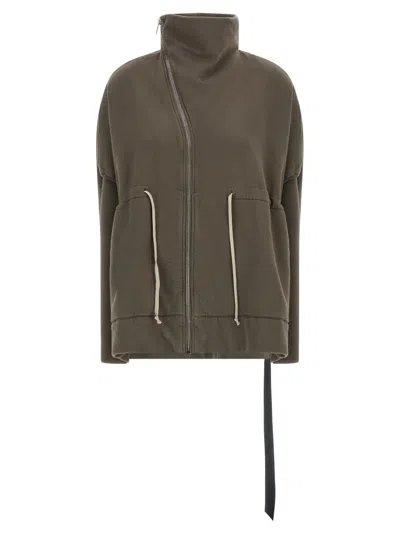 Rick Owens Beige Mountain Sail Sweatshirt In Green