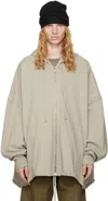 Rick Owens Beige Porterville Jumbo Peter Hoodie In 08 Pearl