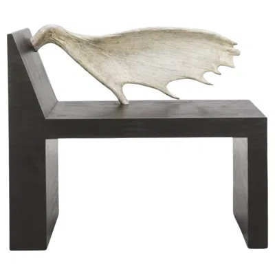 Pre-owned Rick Owens Beige Rectangular Antler Basalt Modern Design Tomb Chair By  In Brown