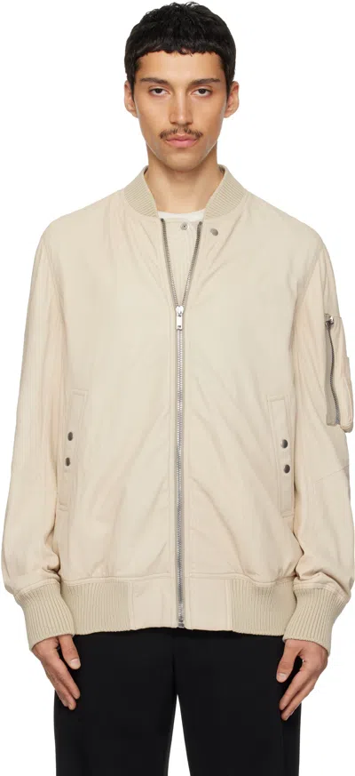 Rick Owens Beige Temple Classic Flight Jacket