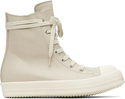 Rick Owens Beige Temple Sneakers In Neutral