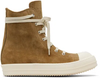 Rick Owens Beige Temple Sneaks Sneakers In Brown