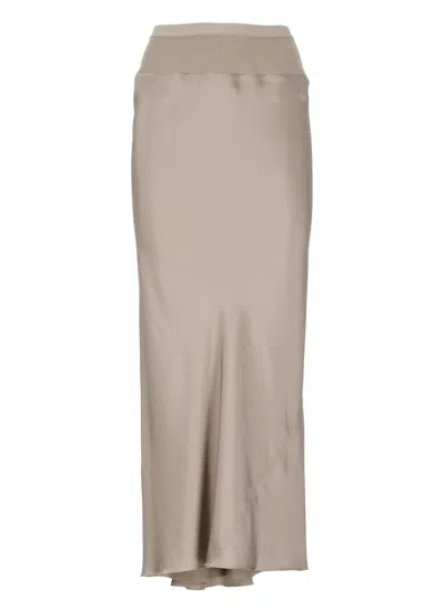 Rick Owens Beige Viscose Blend Skirt