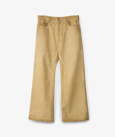 RICK OWENS BEIGE WIDE LEG JEANS