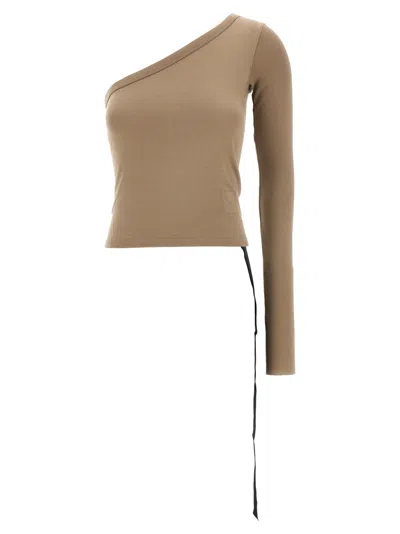 RICK OWENS BEIGE ZIGGY TOP