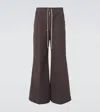 Rick Owens Wide Cargobelas Cotton Trousers Black In Grau