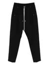 Rick Owens Bela Drawstring Button Trousers In Black