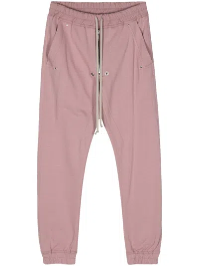 Rick Owens Bela Jersey Track Pants In Dusty Pink