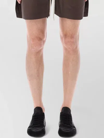 Rick Owens Bela Knee Length Boxers Back Pocket In Brown