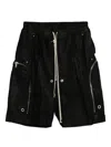 Rick Owens Mens Black Bauhaus Bela Zipped Cotton Shorts In Black