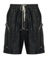 Rick Owens Bela Leather Shorts In Black