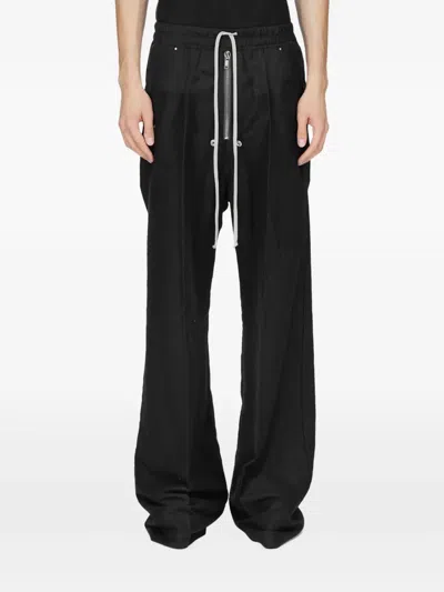 Rick Owens Moleskin Wide Bela Pants In Black
