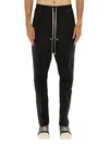 Rick Owens Bela Drawstring Button Trousers In Black