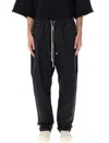 Rick Owens Bela Drawstring Button Trousers In Black