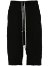 Rick Owens Black Hollywood Heavy Bela Pods Shorts In Black