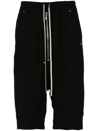 RICK OWENS BELA PODS DROP-CROTCH SHORTS
