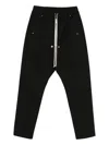 Rick Owens Straight Leg Trousers Eyelet Accents