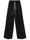 Rick Owens Women Satin Cargo Pants In 黑色