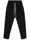 Rick Owens Straight Leg Trousers Eyelet Accents In Black