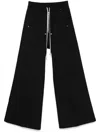 Rick Owens Mens Cargobelas Flared Wide-leg Relaxed-fit Woven Trousers Black In Black