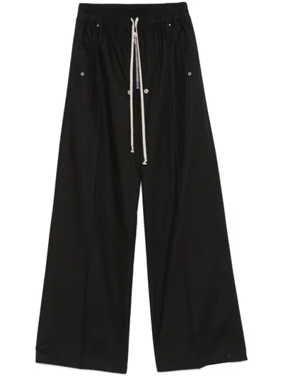 Rick Owens Women Satin Cargo Pants In Black