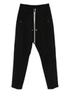 Rick Owens Straight Leg Trousers Eyelet Accents In Black