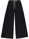 Rick Owens Mens Black Cargobelas Multi-pockets Wide-leg Relaxed-fit Stretch-cotton Trousers In Black