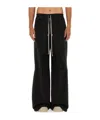 Rick Owens Wide Bela Cotton Poplin Pants In Black