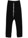 Rick Owens Straight Leg Trousers Eyelet Accents In Black