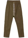 Rick Owens Bela Dropped Crotch Drawstring Trousers In Green