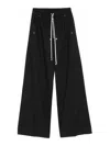 Rick Owens Women Satin Cargo Pants In Negro