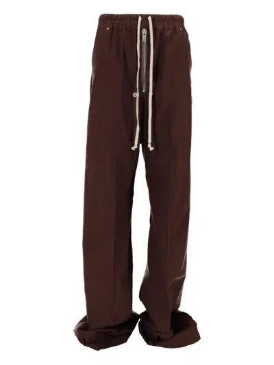 Rick Owens Bela Wide-leg Trousers In Brown