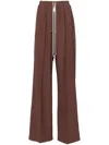 Rick Owens Drawstring Elastic Waist Casual Pants In Red