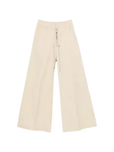 Rick Owens Bela Zip Drawstring Trousers In Neutral